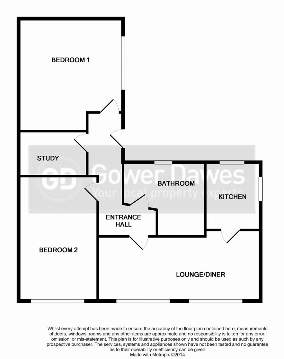 Floorplan for Langland Close, Corringham