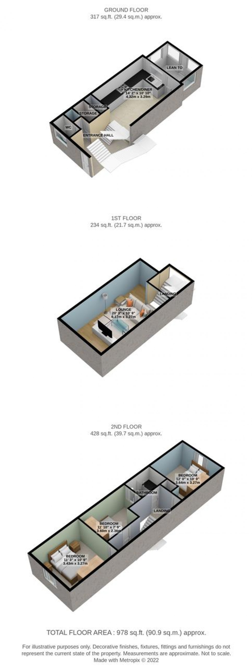 Floorplan for Aluric Close, Chadwell St.Mary