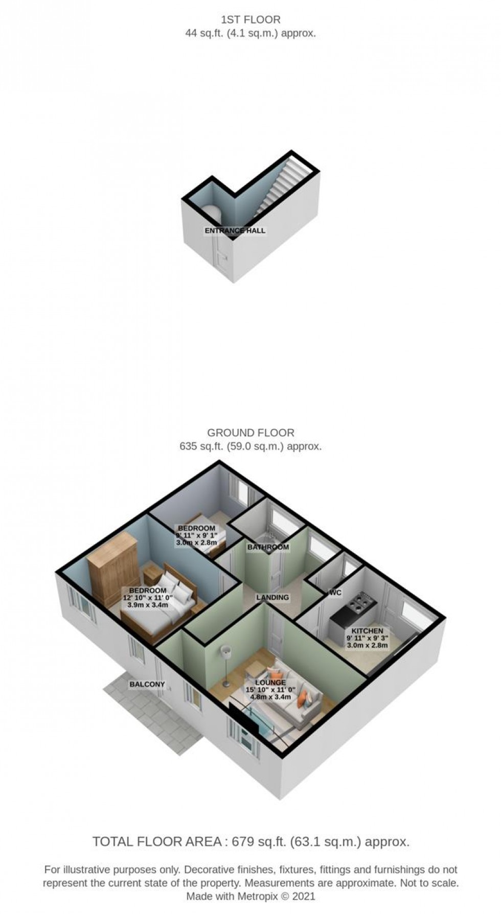 Floorplan for Danes Way, Pilgrims Hatch