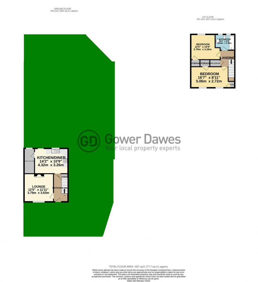 Floorplan for Godman Road, Chadwell St.Mary