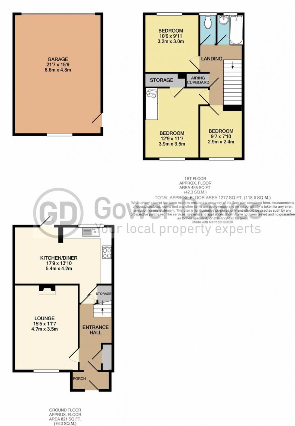 Floorplan for Godman Road, Chadwell St.Mary