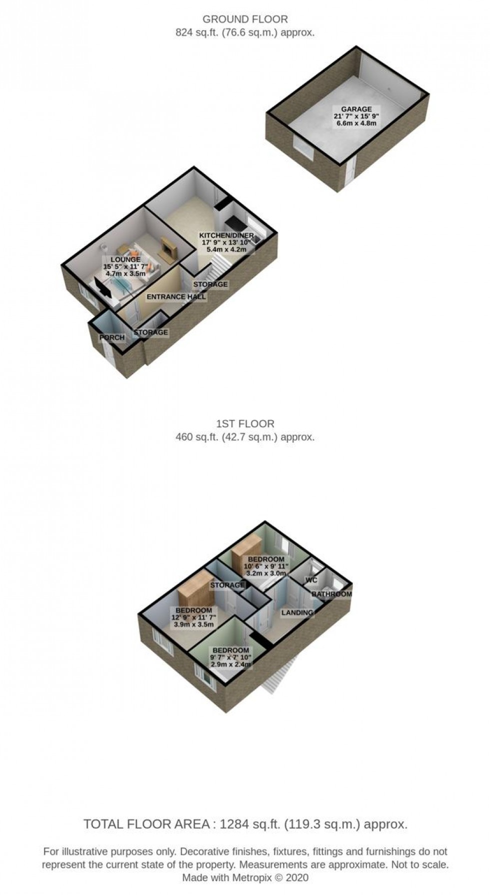 Floorplan for Godman Road, Chadwell St.Mary