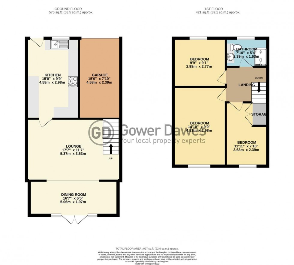 Floorplan for St Johns Road, Chadwell St.Mary