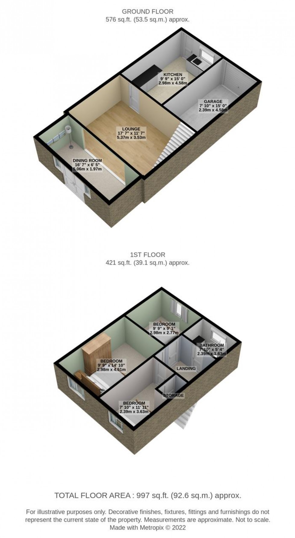 Floorplan for St Johns Road, Chadwell St.Mary