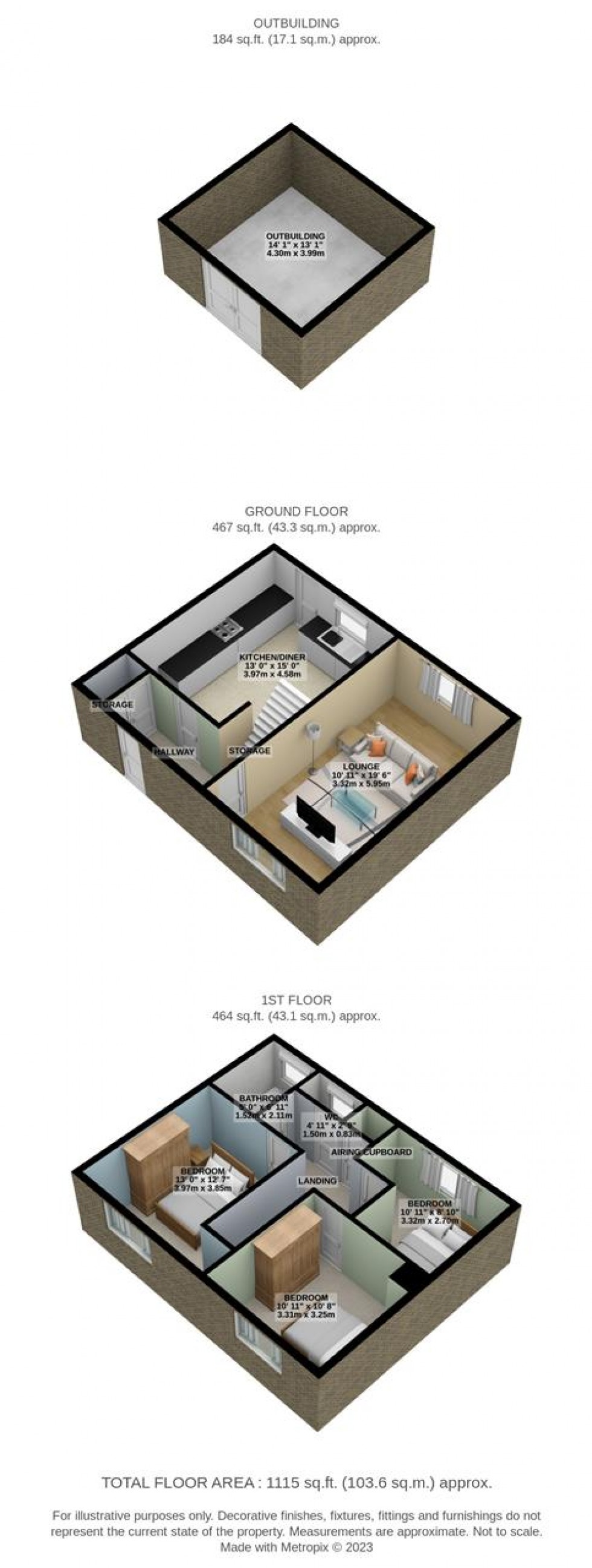 Floorplan for Rykhill, Chadwell St.Mary