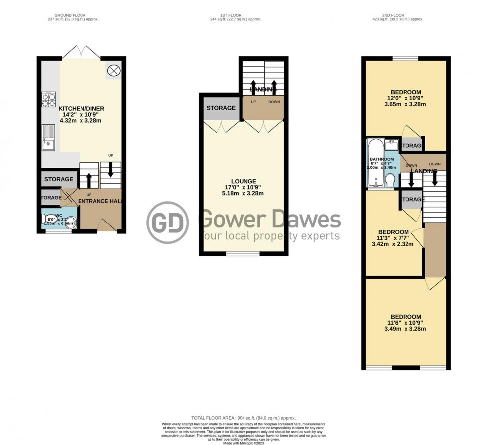 Floorplan for Aluric Close, Chadwell St.Mary
