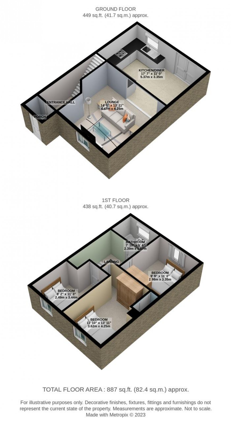 Floorplan for Courtney Road, Chadwell St.Mary