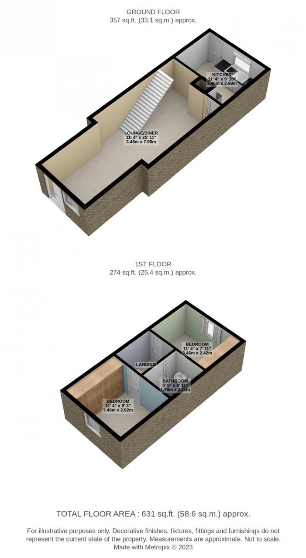 Floorplan for Furness Close, Chadwell St.Mary
