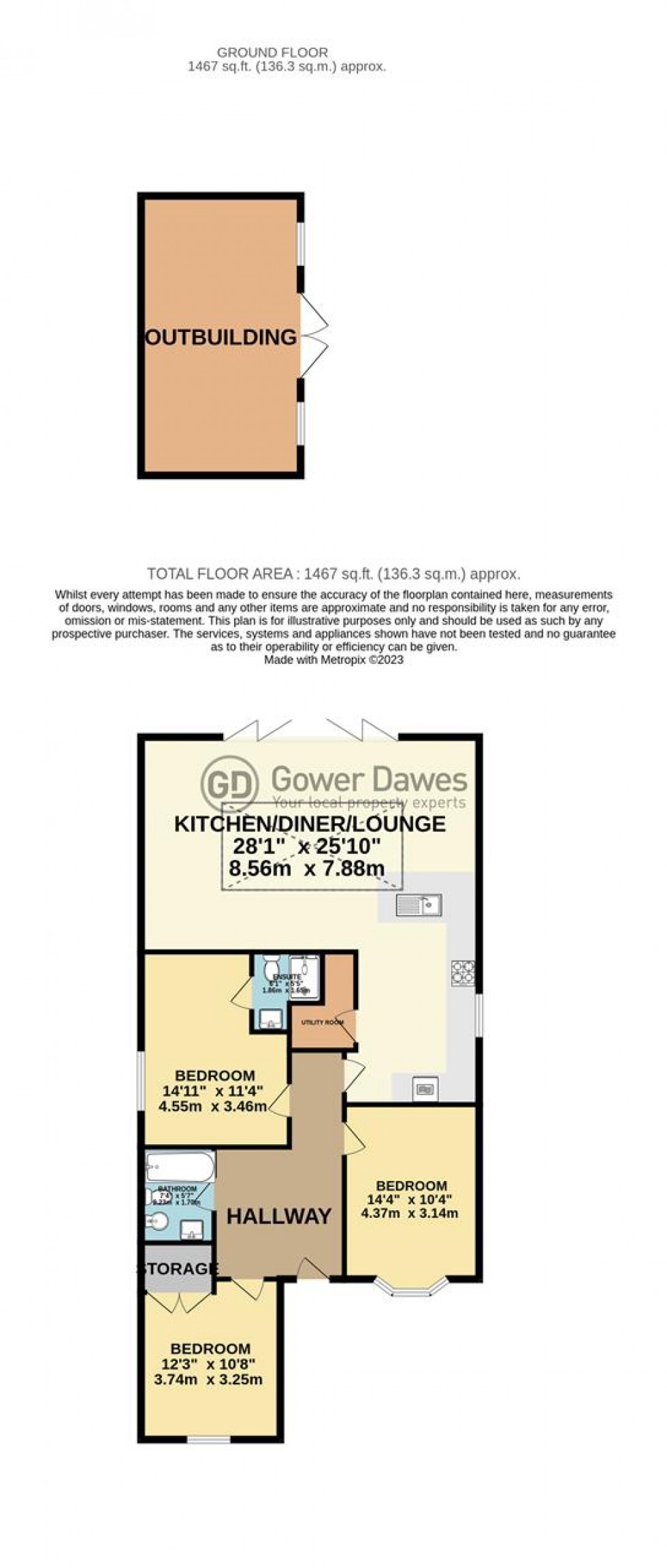 Floorplan for South Hanningfield Way, Runwell