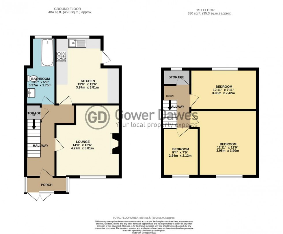 Floorplan for Parkside Avenue, Tilbury