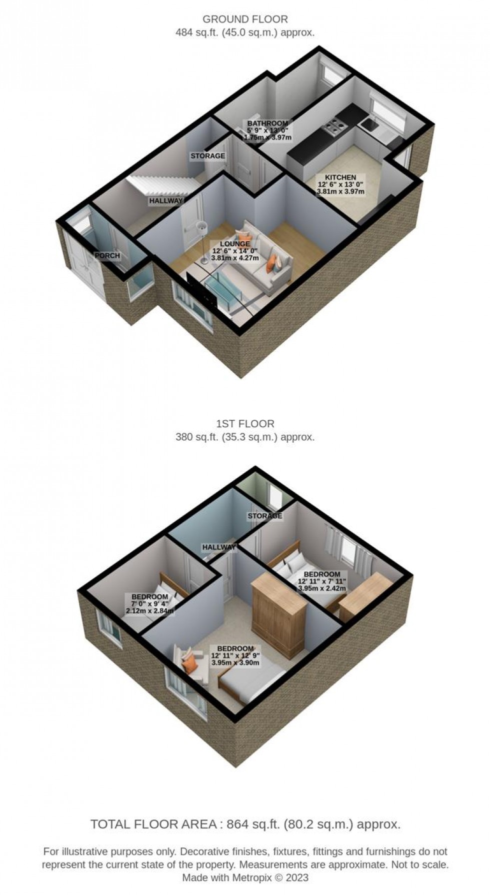 Floorplan for Parkside Avenue, Tilbury