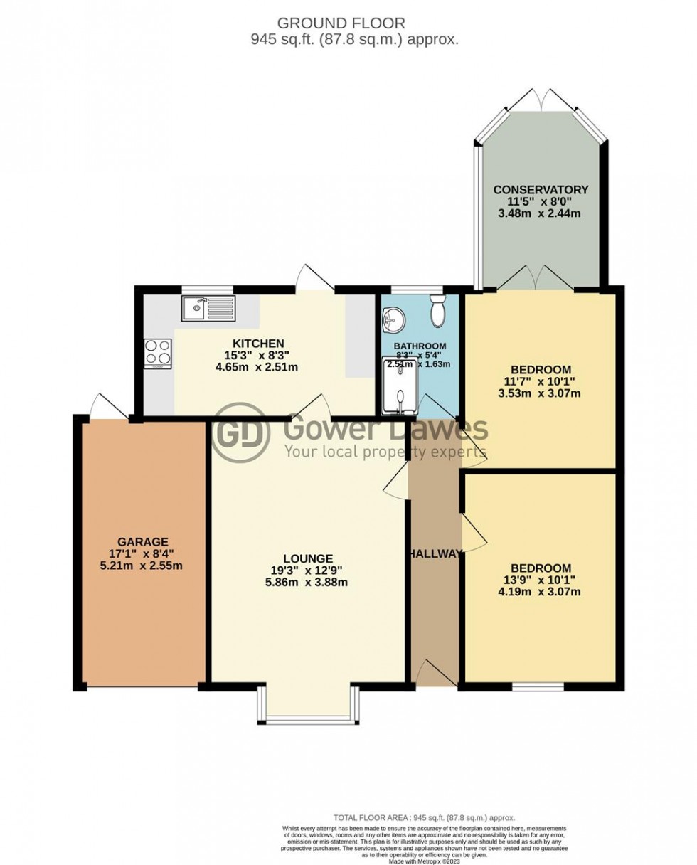 Floorplan for Beauchamps Drive, Wickford