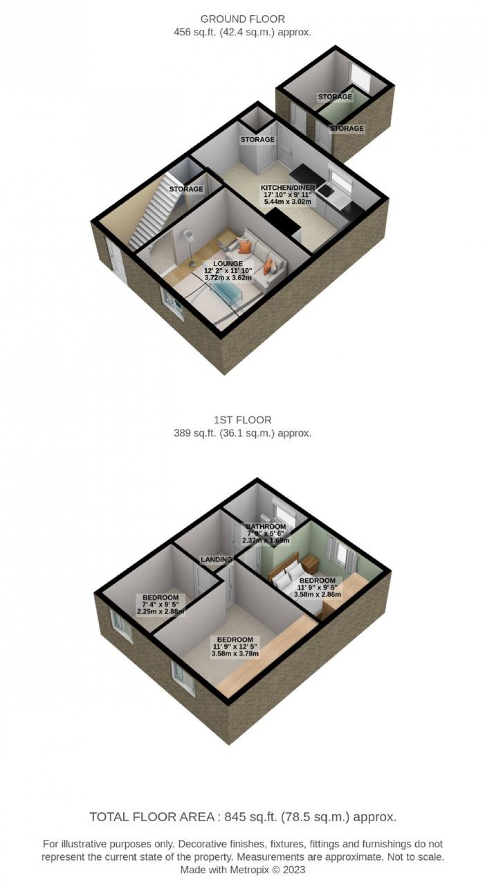 Floorplan for Wickham Road, Chadwell St.Mary