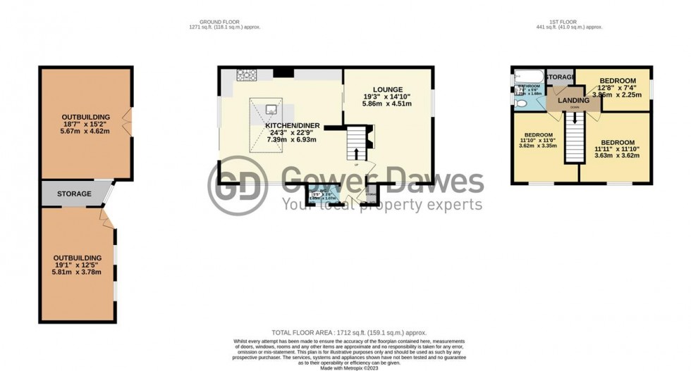 Floorplan for Seaborough Road, Chadwell St.Mary