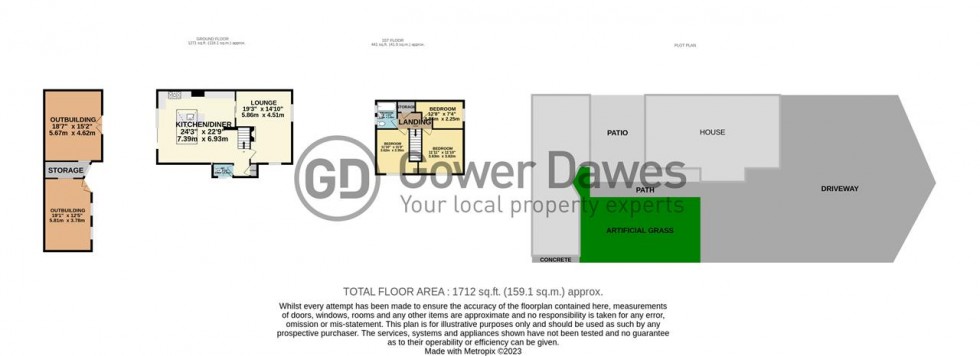Floorplan for Seaborough Road, Chadwell St.Mary