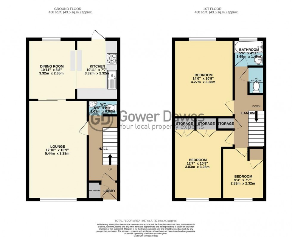 Floorplan for Lower Crescent, Linford