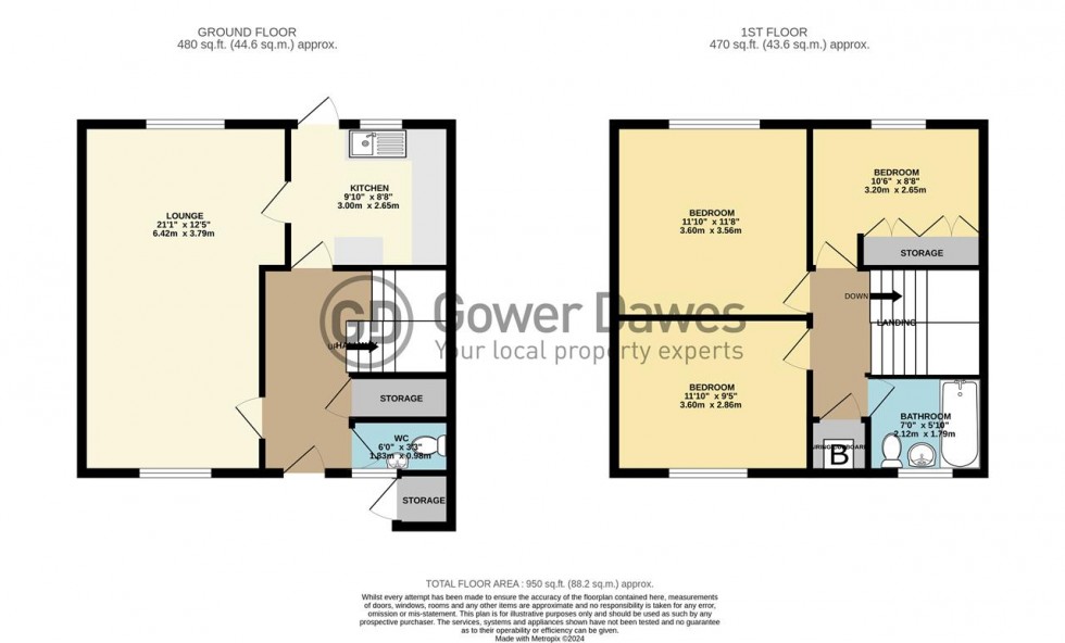 Floorplan for Elizabeth Close, Tilbury