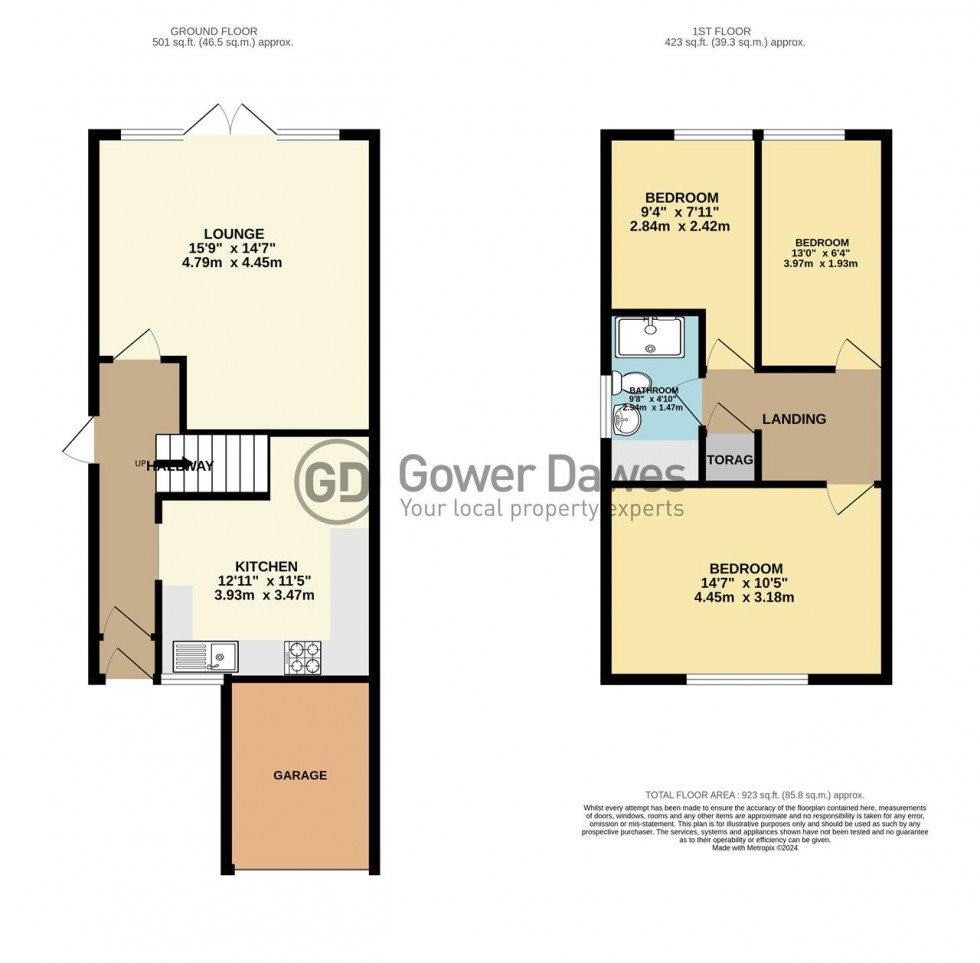 Floorplan for Marisco Close, Chadwell St.Mary