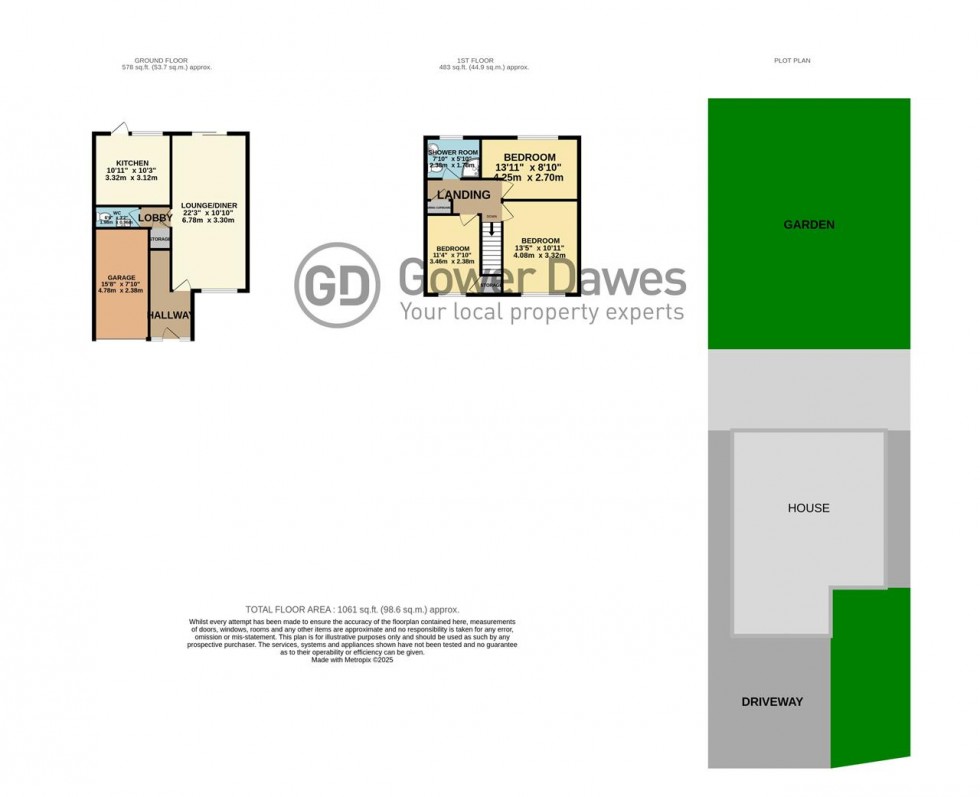 Floorplan for Palmers Drive, Grays
