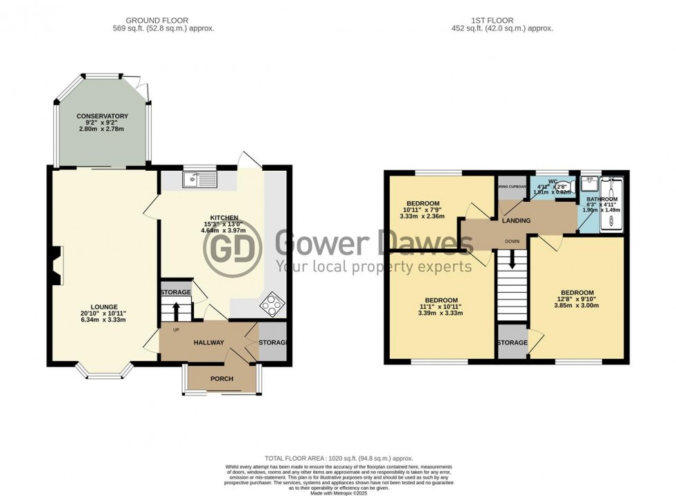 Floorplan for Courtney Road, Chadwell St.Mary