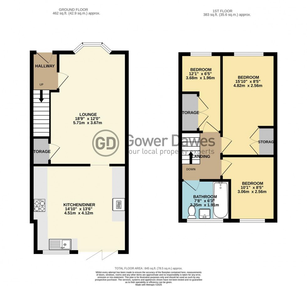 Floorplan for Coleridge Road, Tilbury
