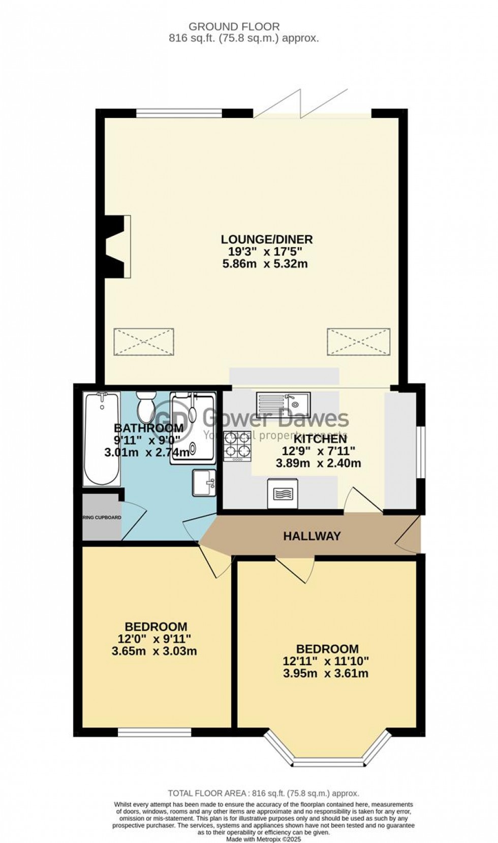 Floorplan for Lilac Avenue, Wickford