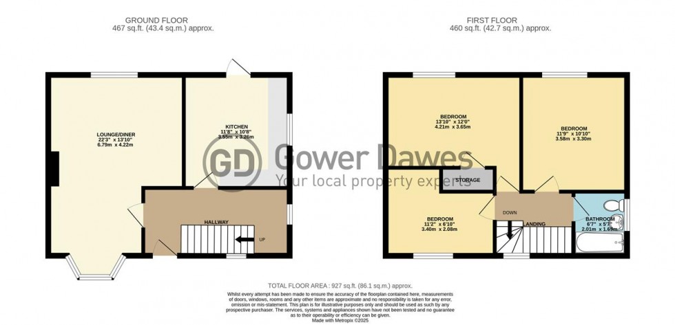 Floorplan for Stour Road, Chadwell St.Mary