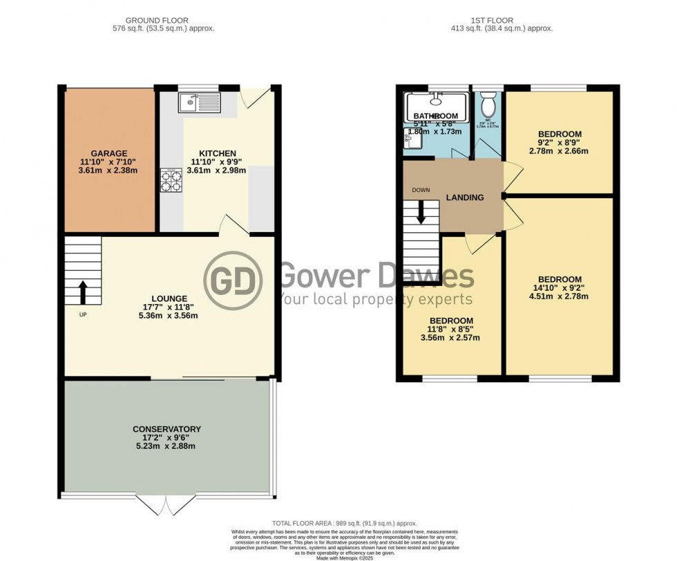 Floorplan for Furness Close, Chadwell St.Mary