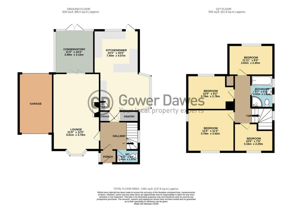 Floorplan for Woodward Close, Grays