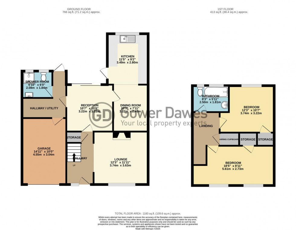 Floorplan for Godman Road, Chadwell St.Mary