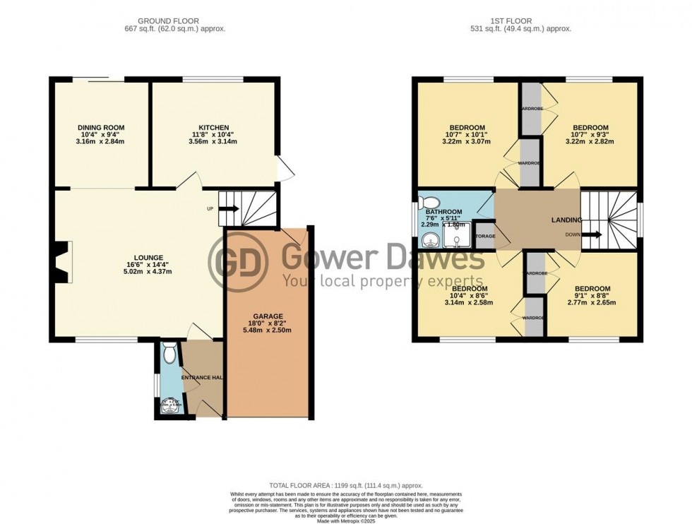Floorplan for Marlborough Close, Grays