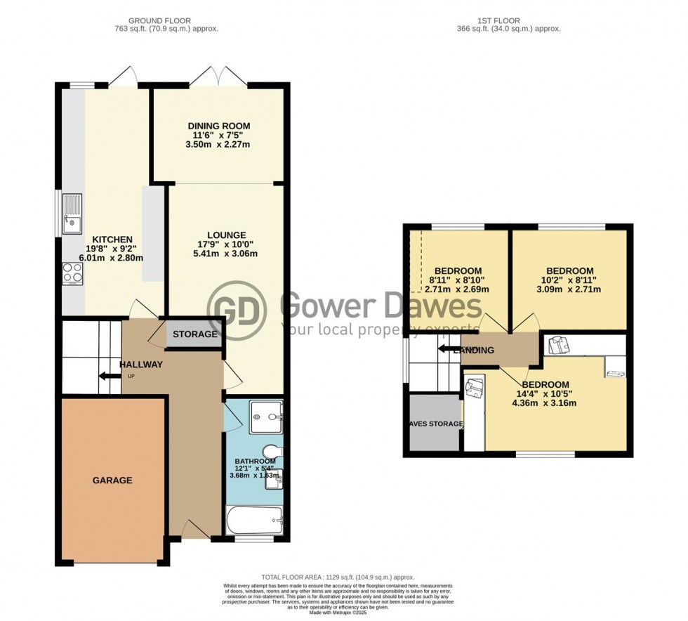 Floorplan for Elmtree Greyhound Lane, Orsett Heath