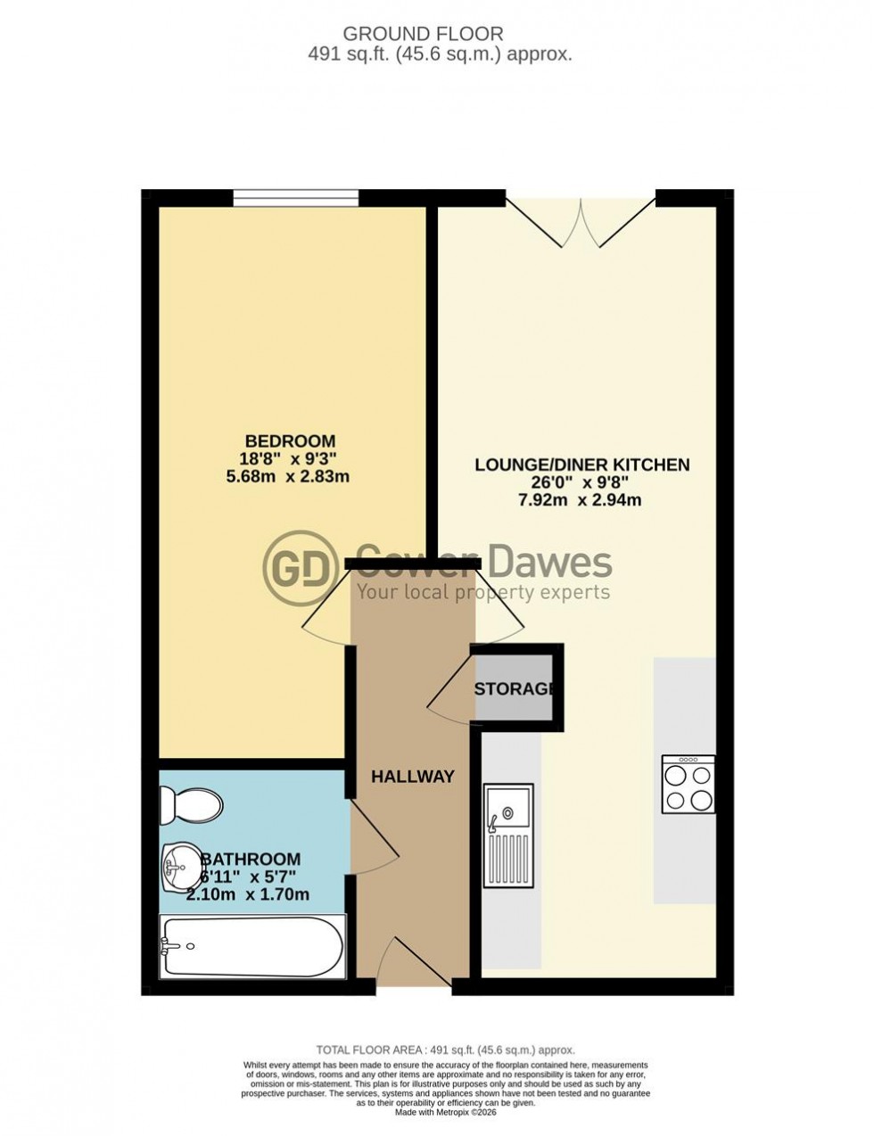 Floorplan for The Quays, Tilbury