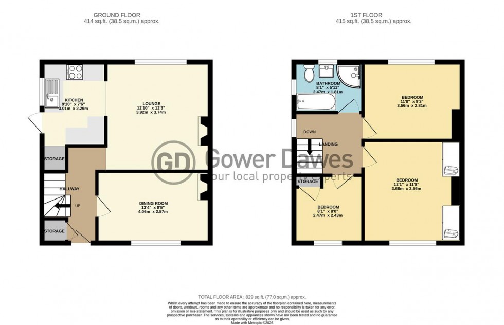 Floorplan for Cowper Avenue, Tilbury