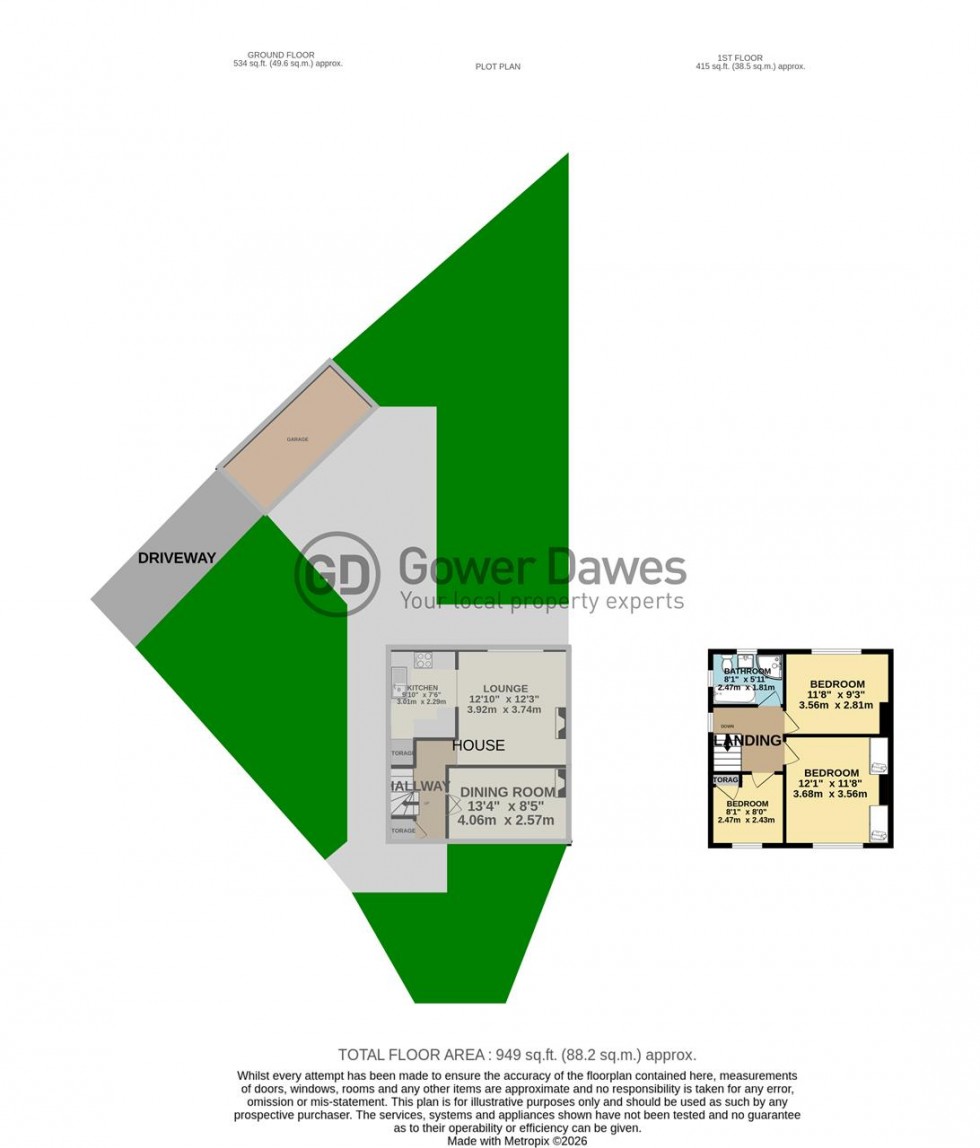 Floorplan for Cowper Avenue, Tilbury