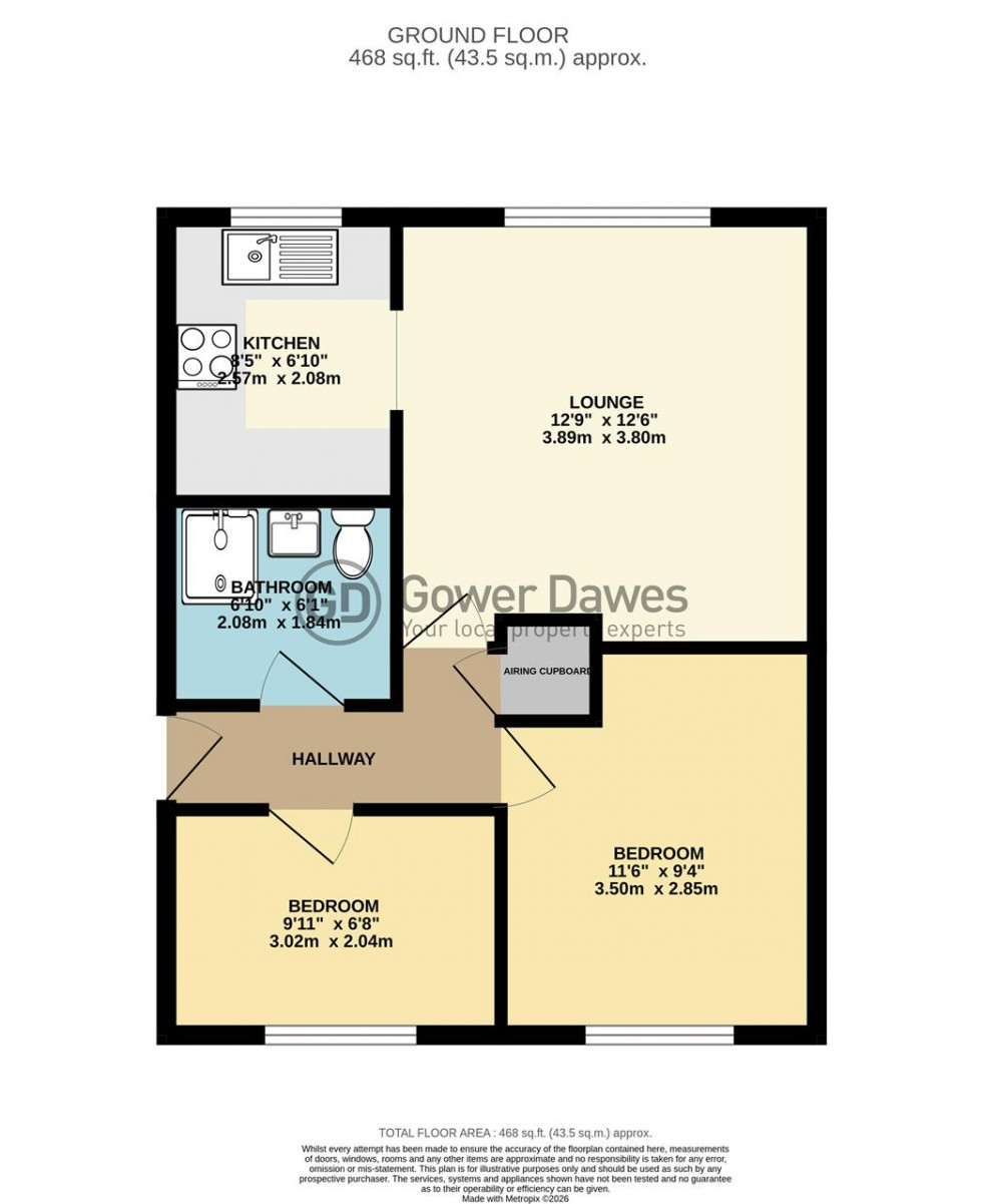 Floorplan for Gidea Close, South Ockendon