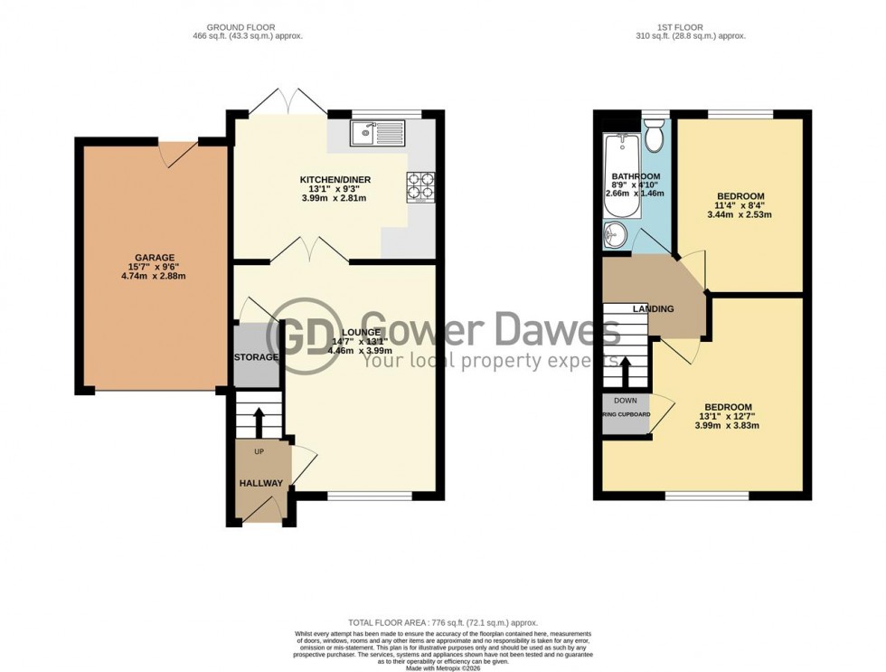 Floorplan for Cole Avenue, Chadwell St.Mary