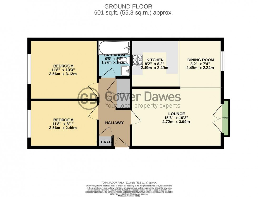Floorplan for Southwell Close, Chafford Hundred
