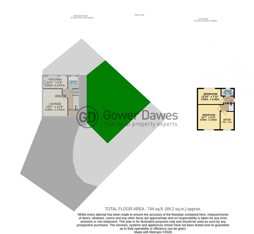 Floorplan for Cowper Avenue, Tilbury