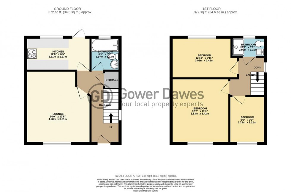 Floorplan for Cowper Avenue, Tilbury