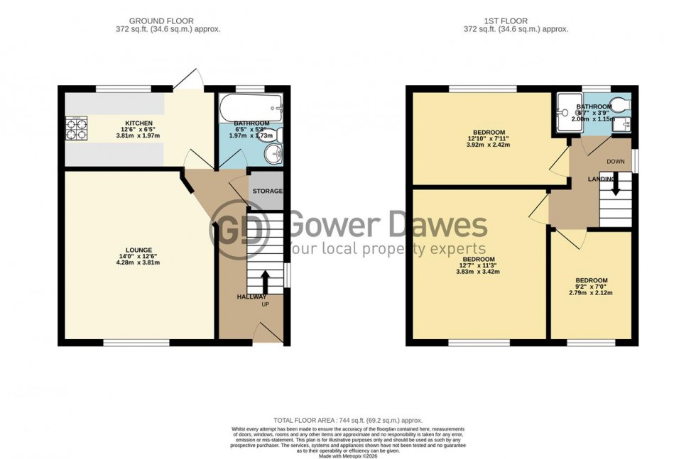 Floorplan for Cowper Avenue, Tilbury