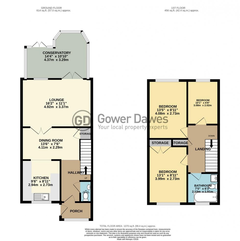 Floorplan for The Beeches, Tilbury