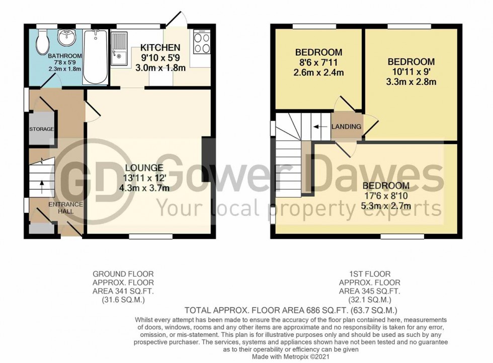Floorplan for Bowerman Road, Chadwell St.Mary