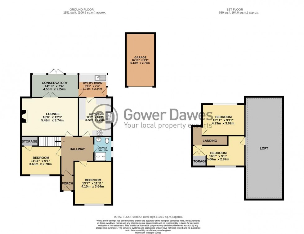 Floorplan for Cherry Walk, Orsett Heath