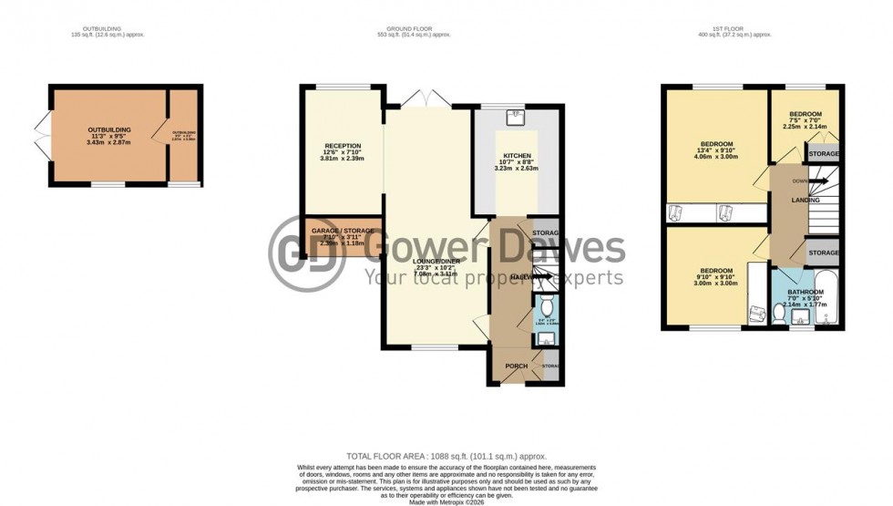 Floorplan for Hill House Drive, Chadwell St.Mary