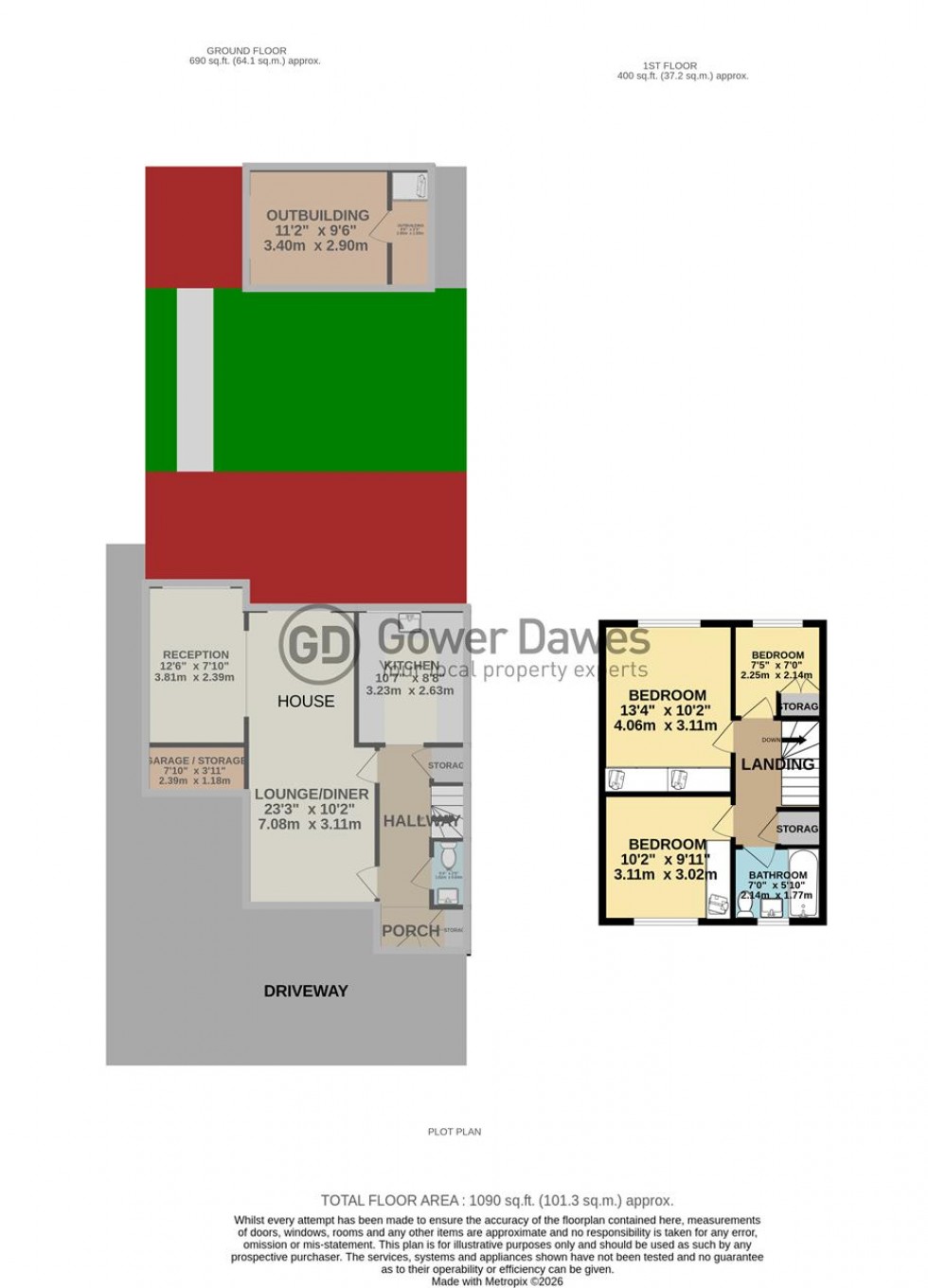 Floorplan for Hill House Drive, Chadwell St.Mary