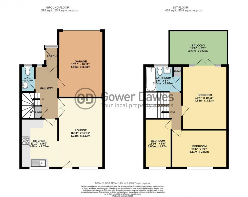 Floorplan for Sandon Road, Basildon