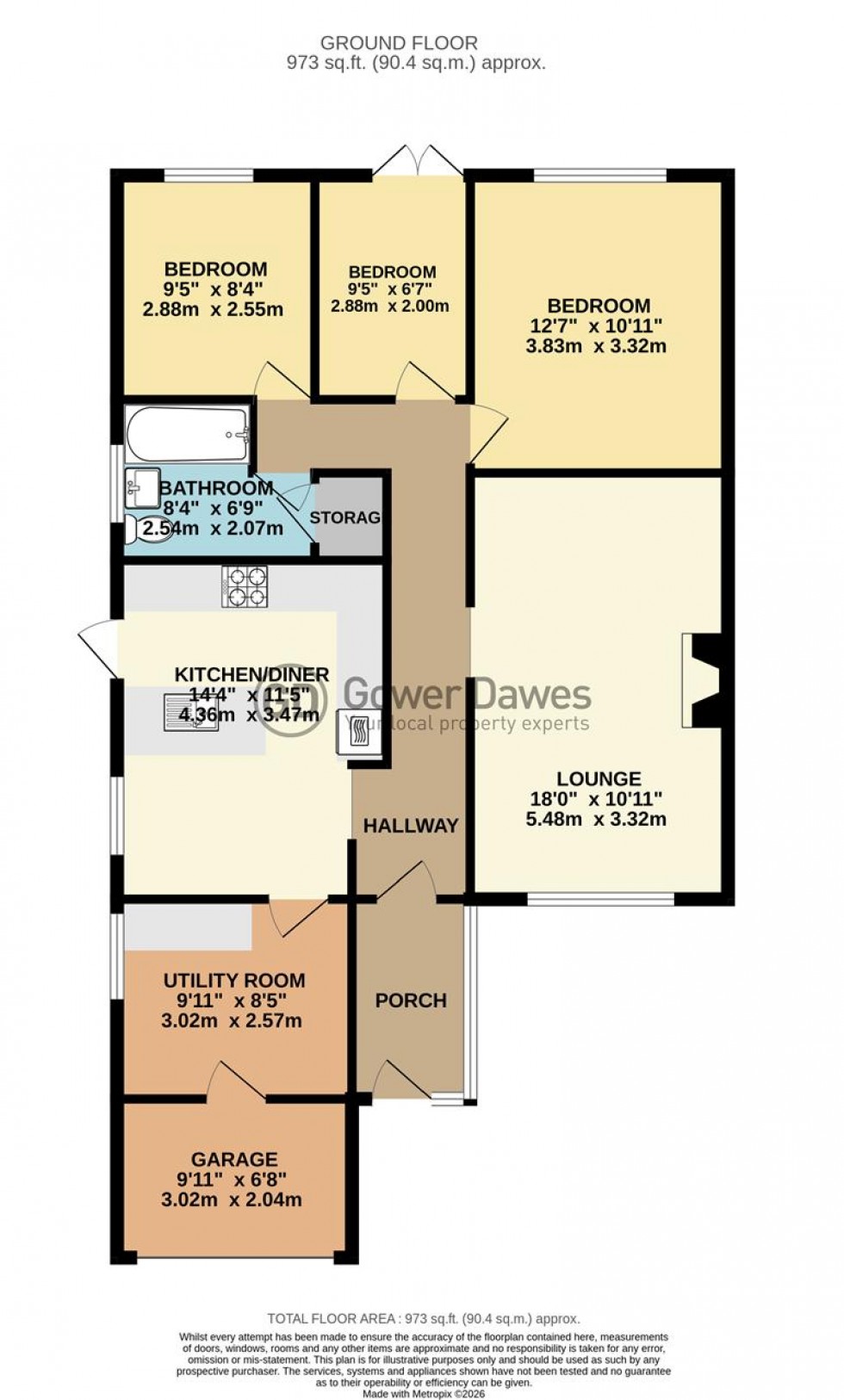 Floorplan for Sandhurst Road, Tilbury, RM18