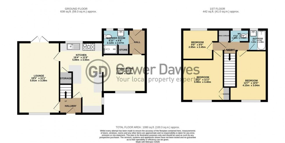 Floorplan for Saints Walk, Chadwell St.Mary