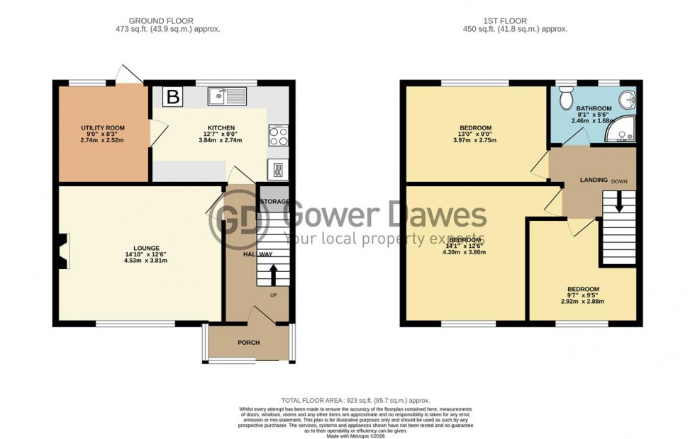 Floorplan for Claudian Way, Chadwell St.Mary